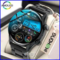 2022 NFC Smartwatch Men AMOLED 390390 HD Screen Waterproof Bluetooth Call New