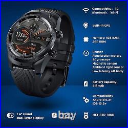 Android Smart Watch Phone (4G+WiFi) Fitness Heart Rate Sleep Monitor Wear OS