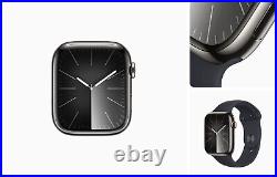 Apple Watch Series 9 GPS+Cellular Silver/Gold/Graphite Link Brace 45mm SHIP 9/23