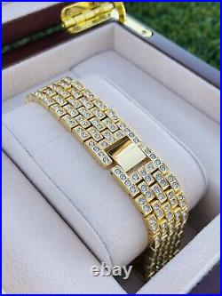 Custom 24k Gold Plated 46mm Samsung Galaxy Watch 4 Gold Diamond R And Sport Band