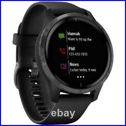 Garmin VENU Black With Slate GPS Smartwatch Heart Rate Monitor, AMOLED Display