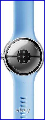 Google Pixel Watch 2 41mm GPS Wi-Fi Polished Silver Case / Bay Active Band New
