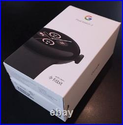 Google Pixel Watch 2 Matte Black Case/Obsidian Active Band Wi-Fi New