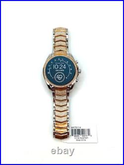 Michael Kors Bradshaw Smart watch Gold Pave Crystals New Without Box
