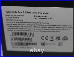 Mobvoi TicWatch Pro 3 Ultra GPS Wear OS By Google 47mm Black Smartwatch