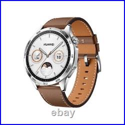 NEW Huawei Watch GT 4 46mm BROWN 1.43 AMOLED Bluetooth iOS Android Smartwatch