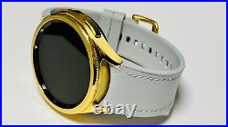 Samsung Galaxy Watch 6 47mm Custom 24k Gold with Fabric Gray Band 2023 LTE