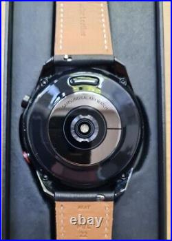 Samsung Galaxy Watch3 LTE 45mm Leather Band Mystic Black Smartwatch SM-R845U